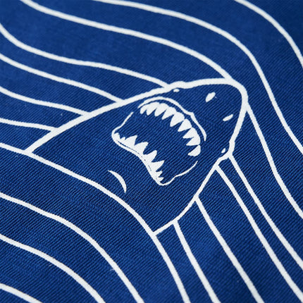 T-shirt til børn str. 128 mørkeblå