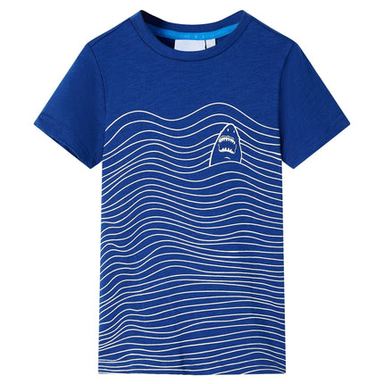 T-shirt til børn str. 140 mørkeblå