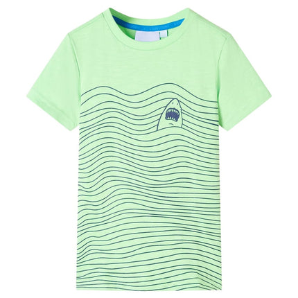 T-shirt til børn str. 128 neongrøn