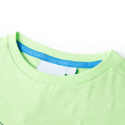 T-shirt til børn str. 128 neongrøn