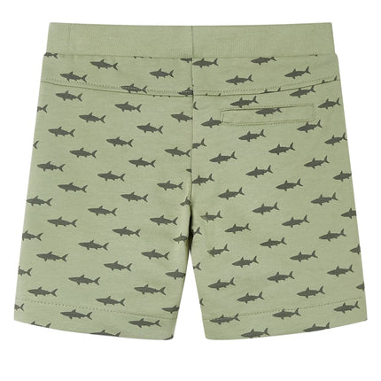 Shorts til børn str. 128 med snøre lys kakifarve