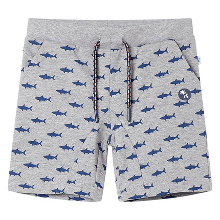 Shorts til børn str. 116 med snøre lys gråmeleret