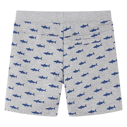 Shorts til børn str. 116 med snøre lys gråmeleret