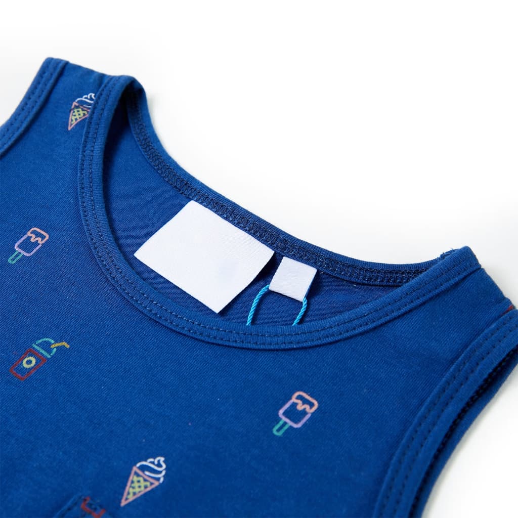 Tanktop til børn str. 128 mørkeblå
