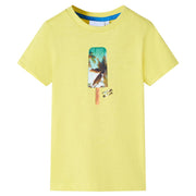 T-shirt til børn str. 128 gul