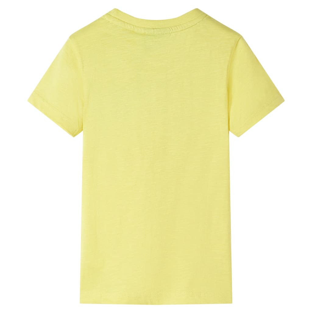 T-shirt til børn str. 128 gul