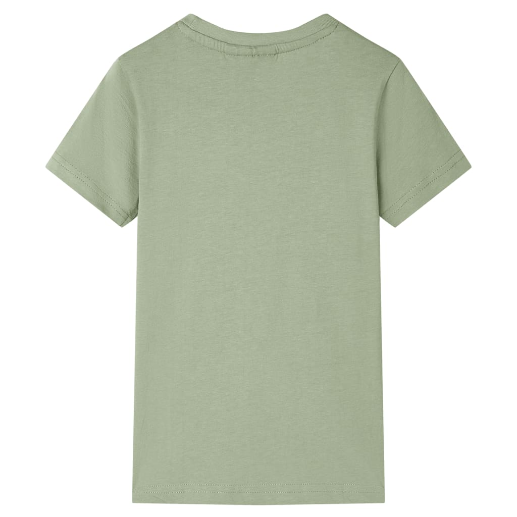 T-shirt til børn str. 116 lys kakifarve
