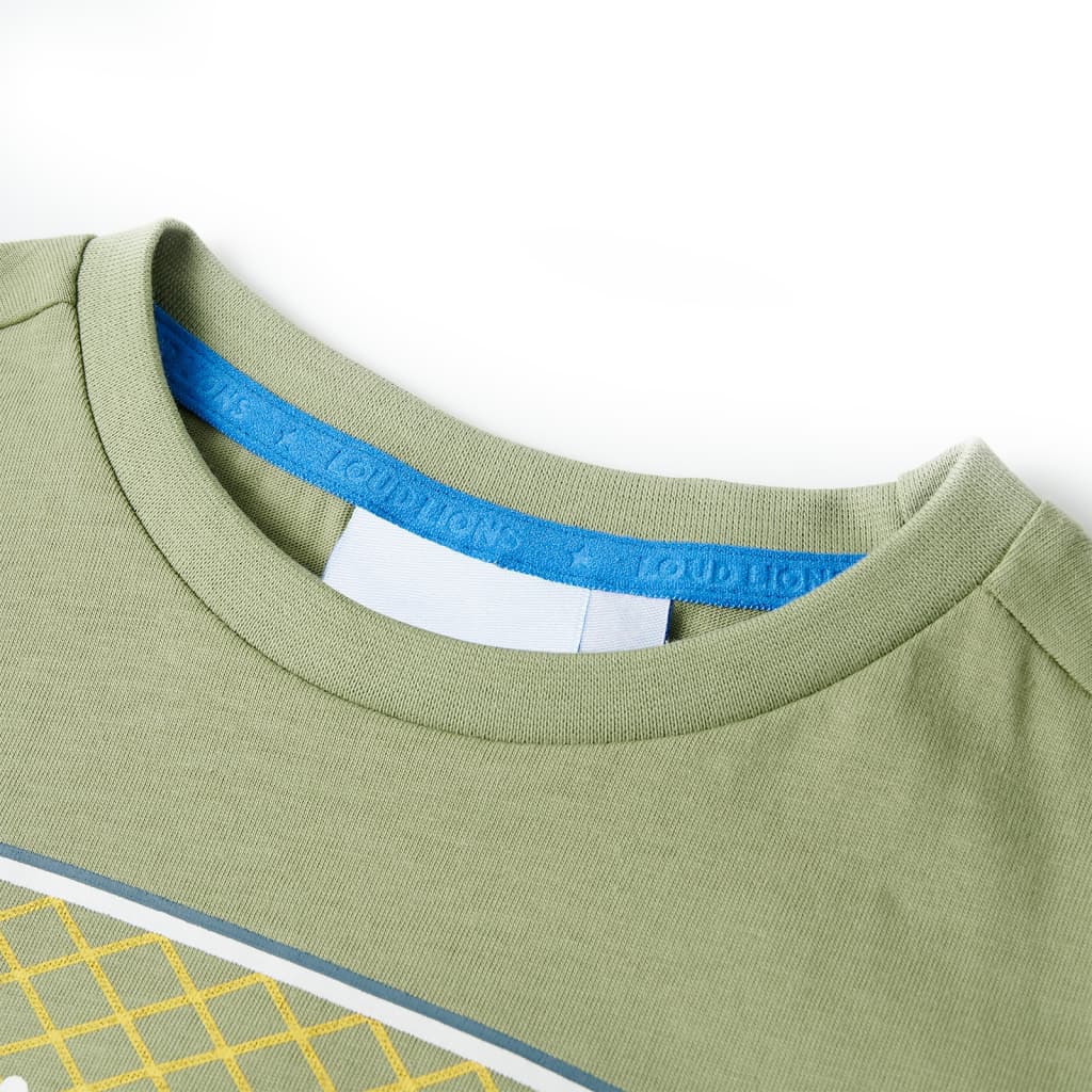 T-shirt til børn str. 116 lys kakifarve