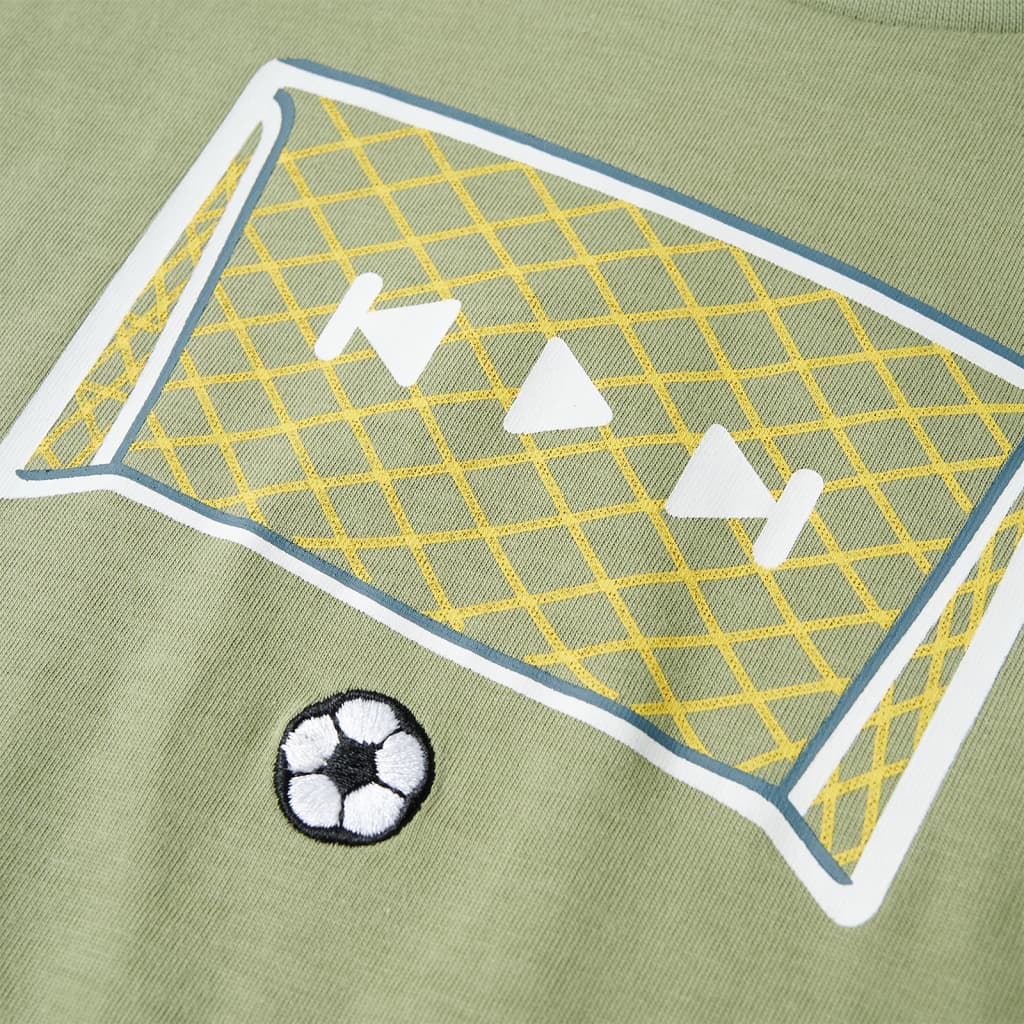 T-shirt til børn str. 116 lys kakifarve