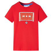 T-shirt til børn str. 116 rød