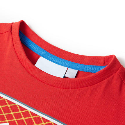 T-shirt til børn str. 128 rød
