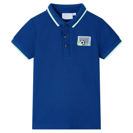 Poloshirt til børn str. 128 mørkeblå