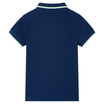 Polo til børn str. 128 marineblå