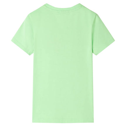 T-shirt til børn str. 128 neongrøn