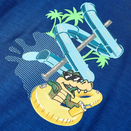 T-shirt til børn str. 128 mørkeblå