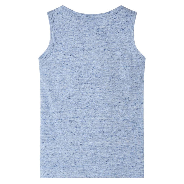 Tanktop til børn str. 104 blåmeleret