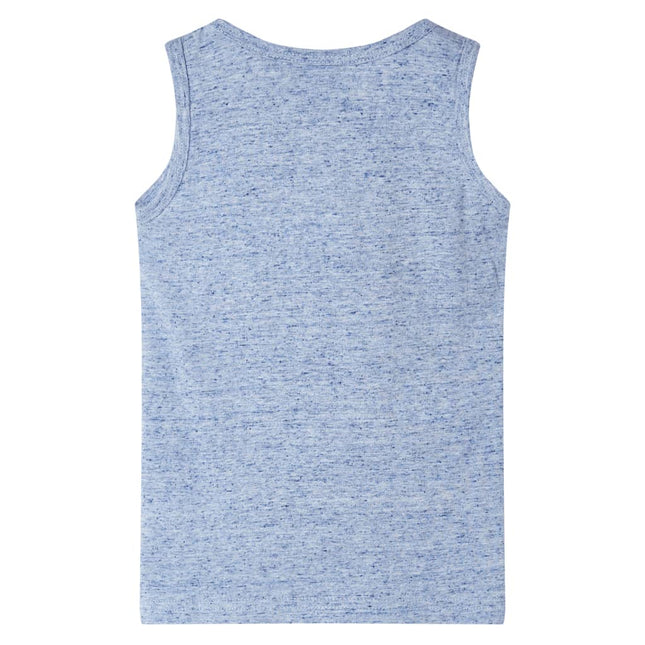Tanktop til børn str. 116 blåmeleret