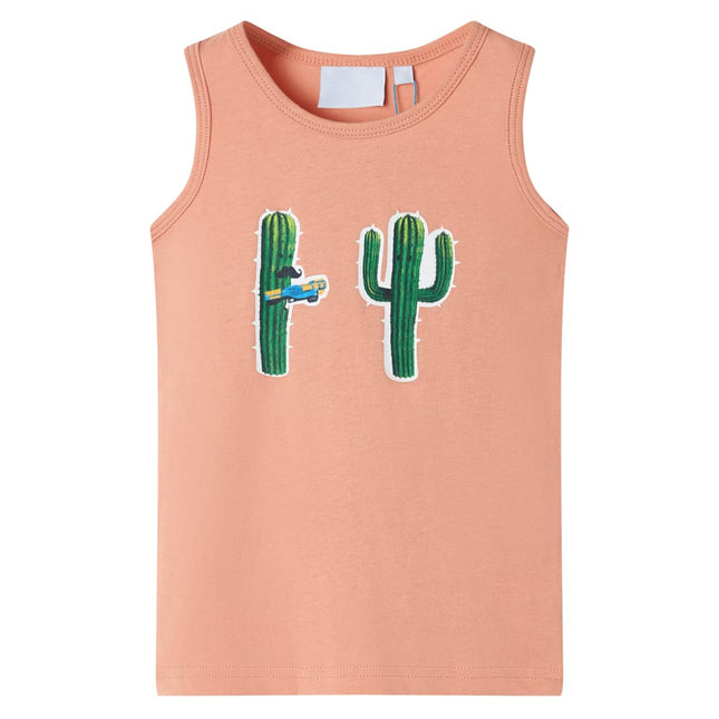 Tanktop til børn str. 140 lys orange