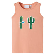 Tanktop til børn str. 140 lys orange