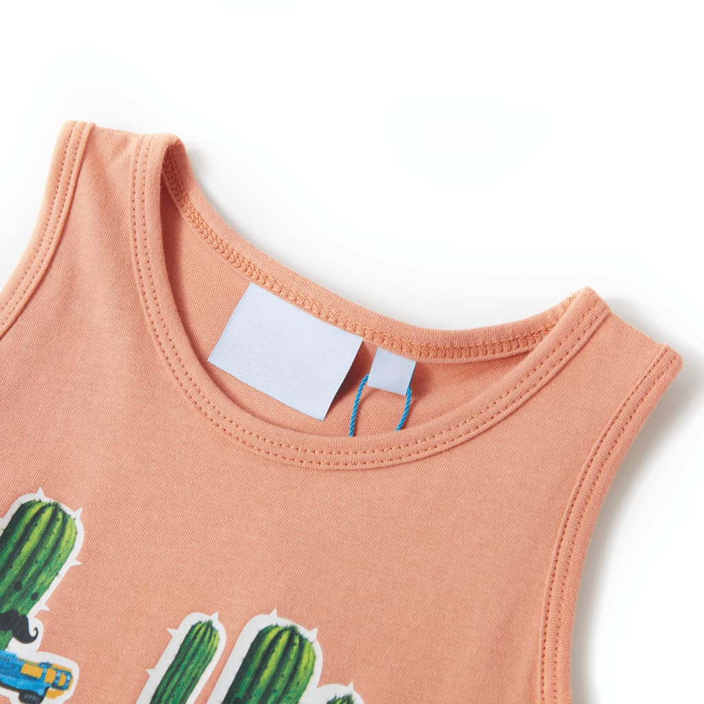 Tanktop til børn str. 140 lys orange