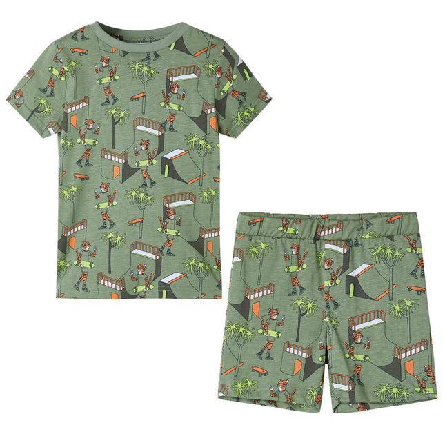 Pyjamas til børn str. 92 lys kakifarve