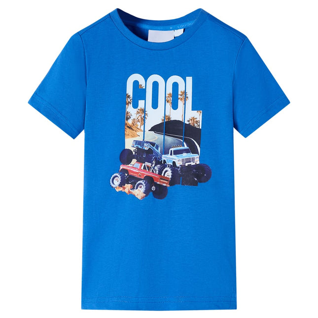 T-shirt til børn str. 116 blå