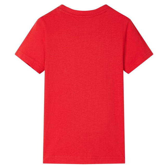 T-shirt til børn str. 104 rød
