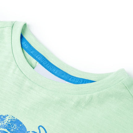 T-shirt til børn str. 128 lysegrøn