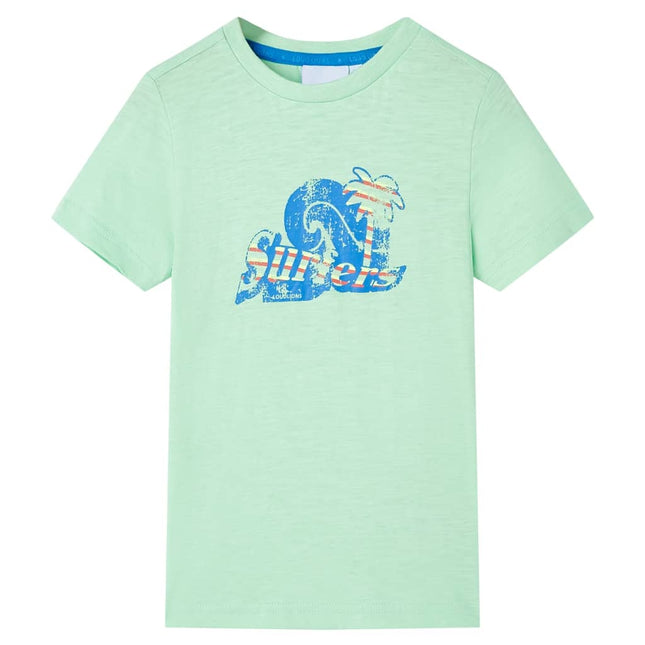T-shirt til børn str. 140 lysegrøn