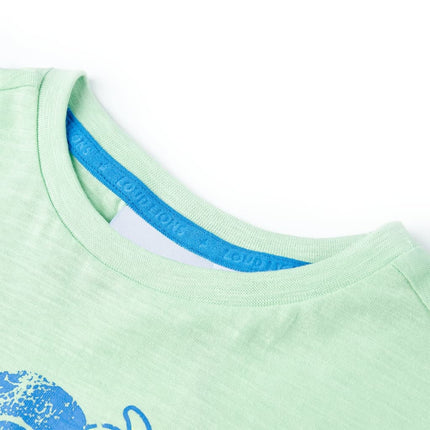 T-shirt til børn str. 140 lysegrøn