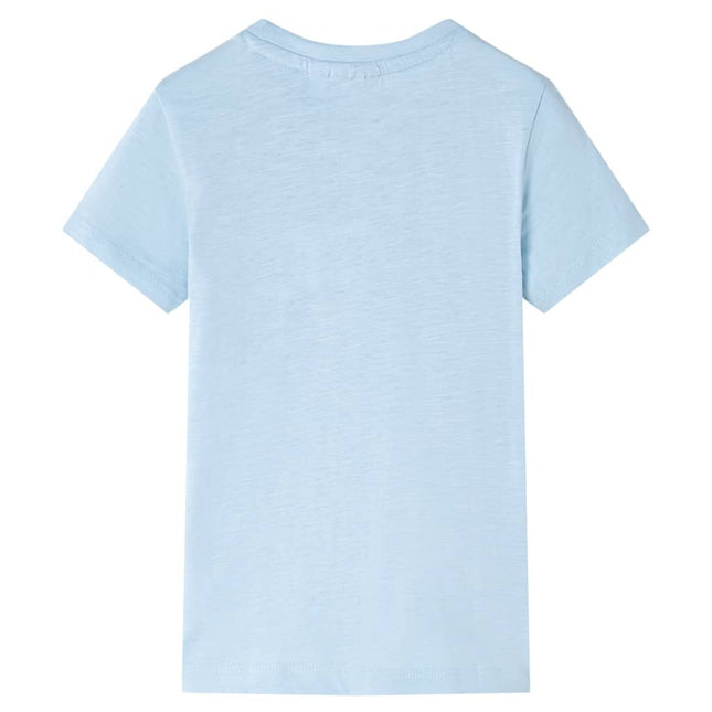 T-shirt til børn str. 128 lyseblå