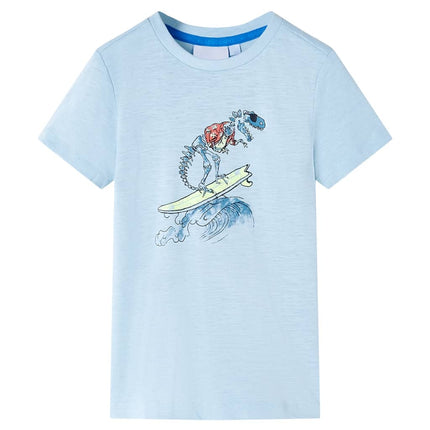 T-shirt til børn str. 140 lyseblå