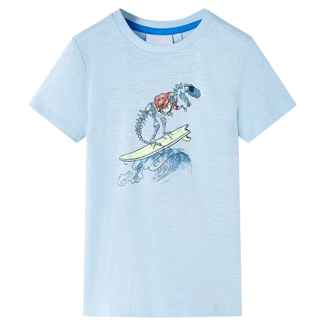 T-shirt til børn str. 140 lyseblå