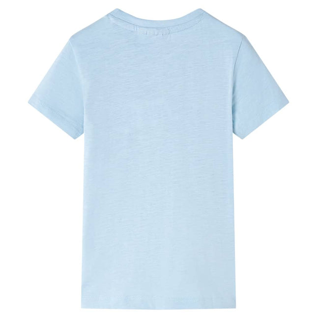 T-shirt til børn str. 140 lyseblå