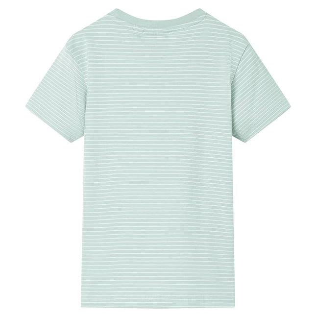 T-shirt til børn str. 104 striber lys mintgrøn