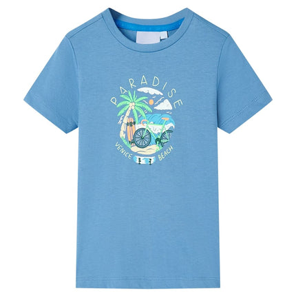 T-shirt til børn str. 116 blå
