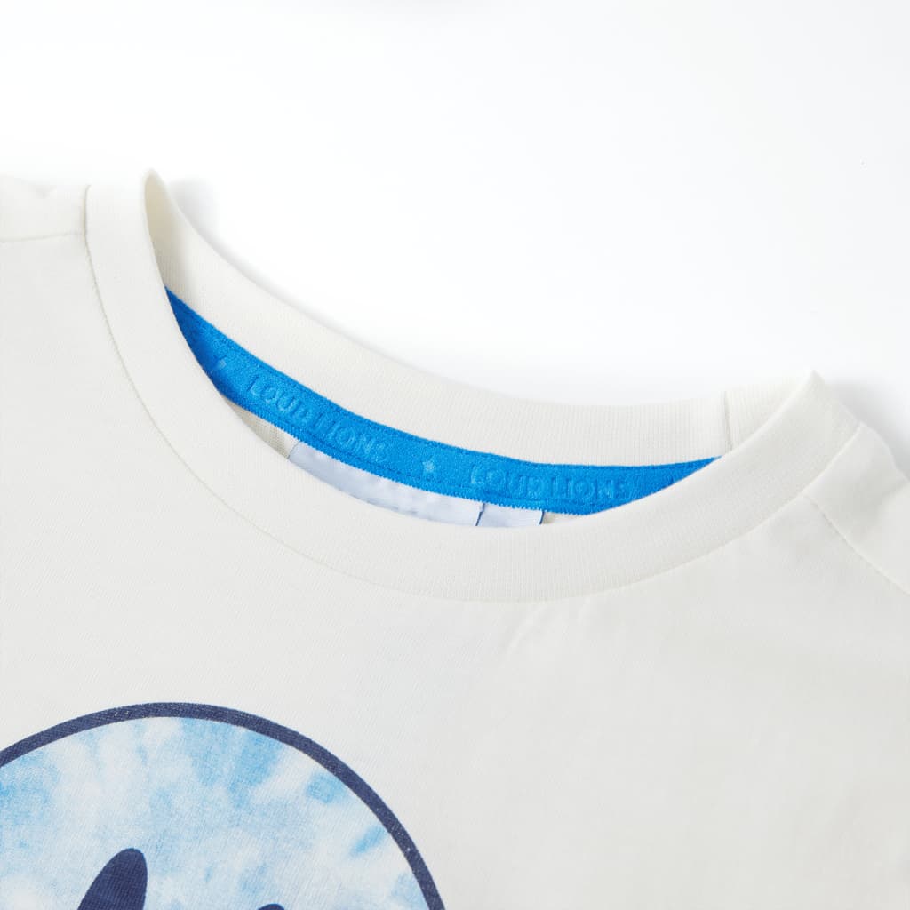 T-shirt til børn str. 116 ecrufarvet