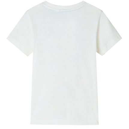 T-shirt til børn str. 128 ecrufarvet