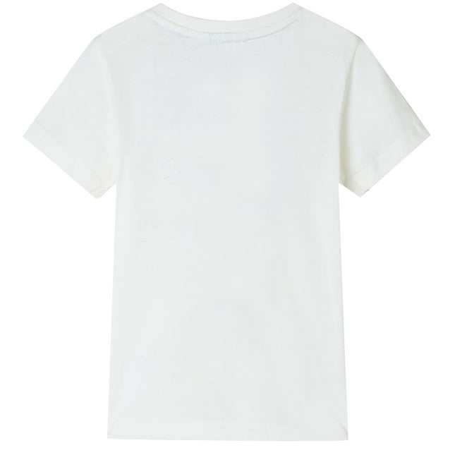 T-shirt til børn str. 128 ecrufarvet
