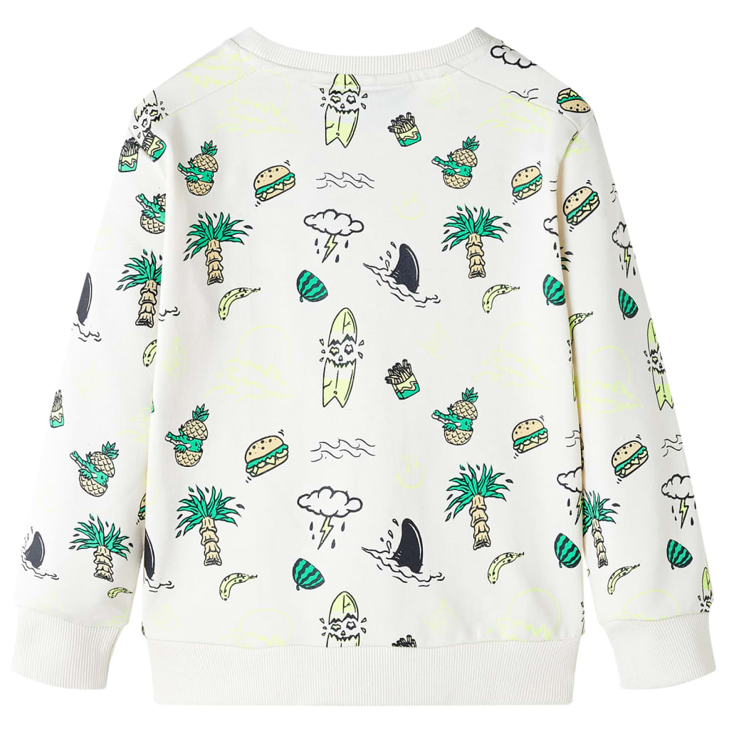 Sweatshirt til børn str. 104 ecrufarvet