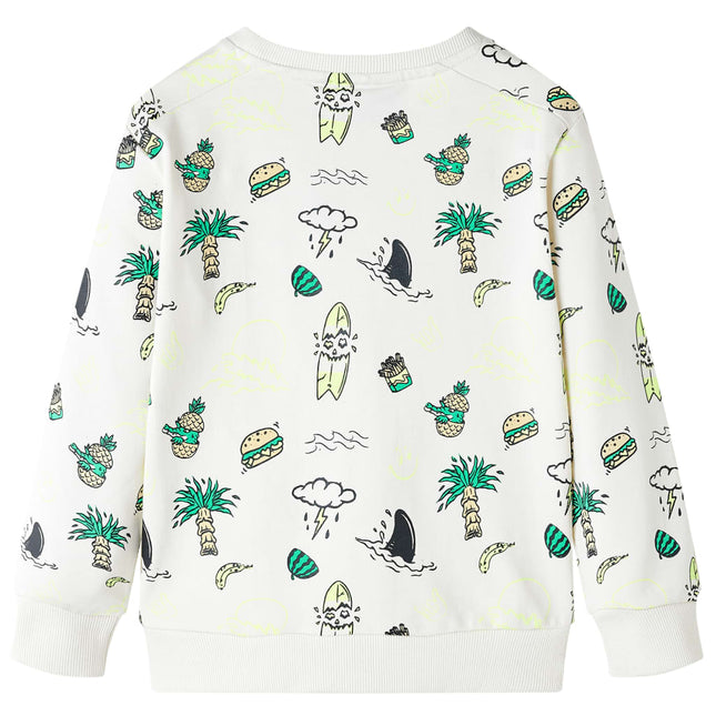 Sweatshirt til børn str. 140 ecrufarvet