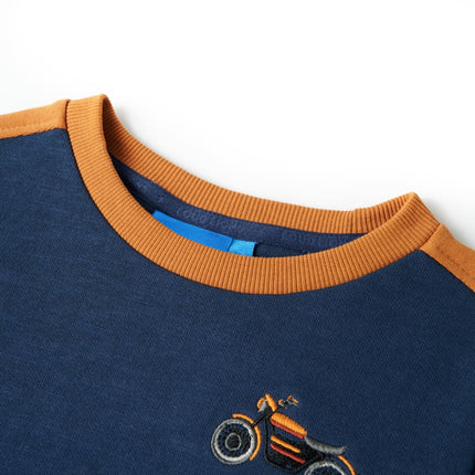 Sweatshirt til børn str. 104 indigoblå