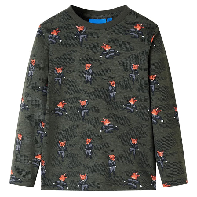 Pyjamas til børn str. 92 kakifarvet