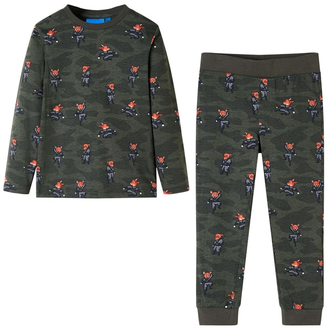 Pyjamas til børn str. 104 kakifarvet