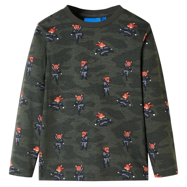 Pyjamas til børn str. 128 kakifarvet