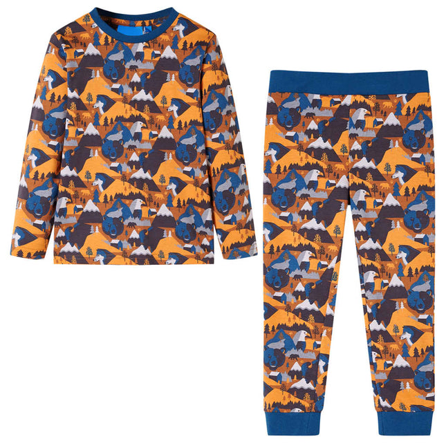 Pyjamas til børn str. 92 cognacfarvet