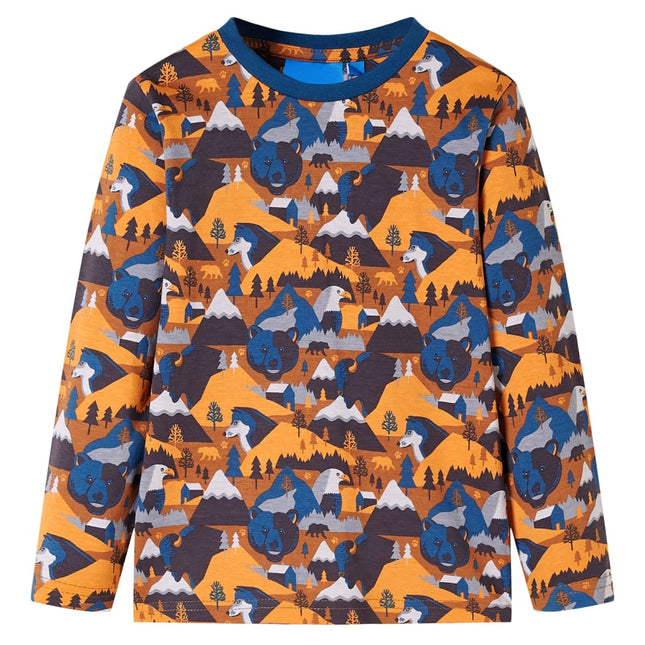 Pyjamas til børn str. 92 cognacfarvet