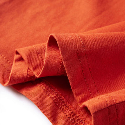 Langærmet T-shirt til børn str. 128 orange