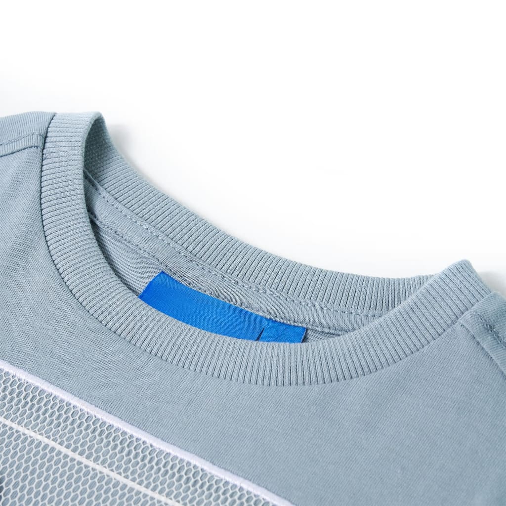 Langærmet T-shirt til børn str. 92 lyseblå