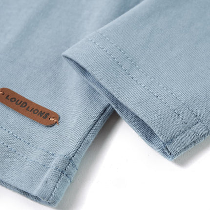 Langærmet T-shirt til børn str. 92 lyseblå